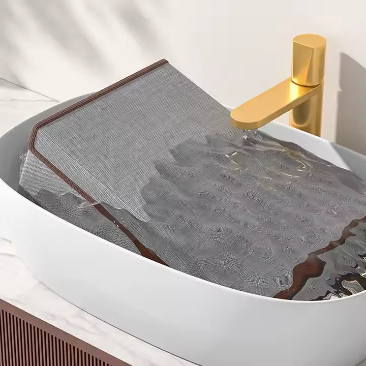 Modern Simple Eco-Friendly Fabric Storage Box for Underwear Foldable Rectangle Tableware Factory Wholesale Small Lattice supplier