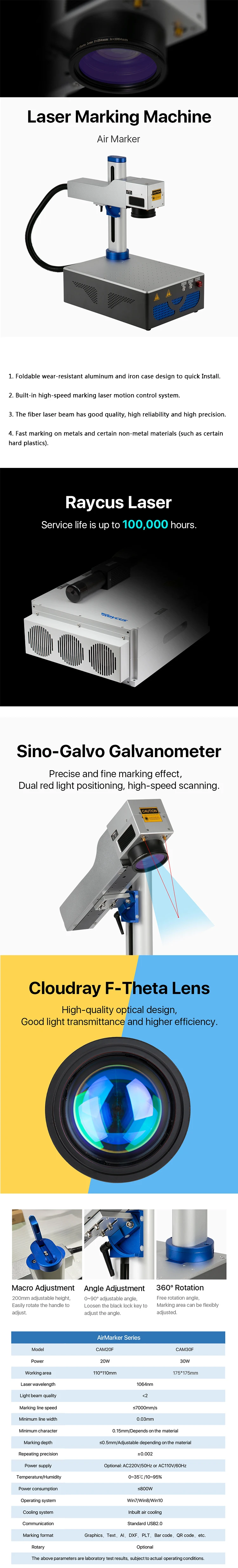 Super Fast Delivery Jewelry Fiber Laser Marking Machine High-Speed Laser Engraving Marker