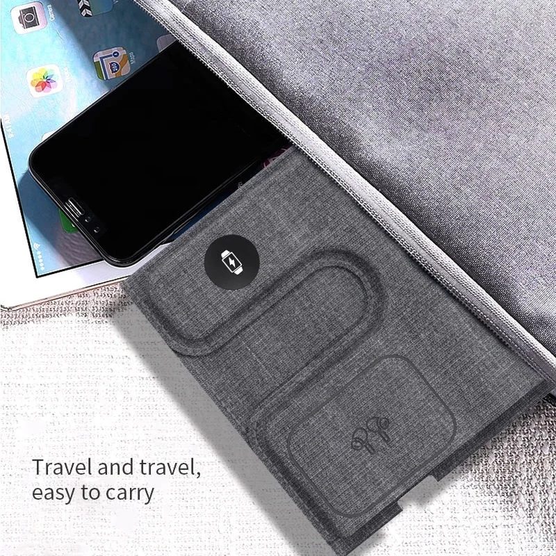 3 In 1 Linen Fabric Wrap Foldable 10W 15W Wireless Charger