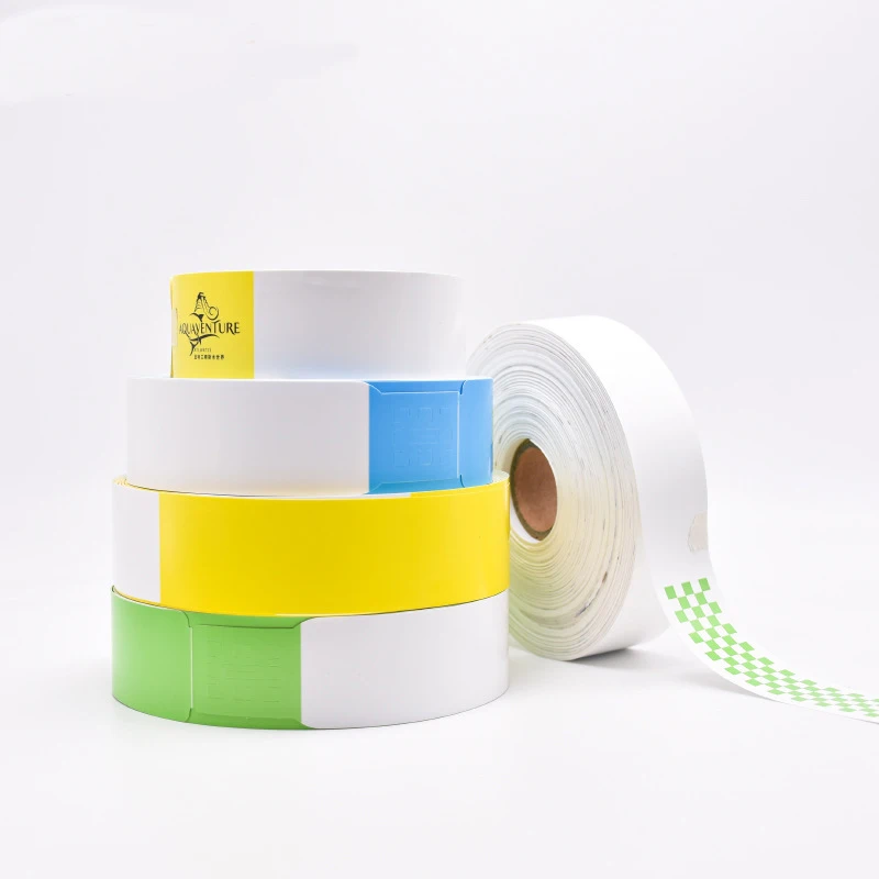 Personalized Custom Design Your Own Logo Paper Wristband Event Wristbands Logo Paper Durable Paper Wristband Plain Roll