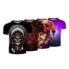 Drop Ship 3D Printed Men's Top Tees Skull Gothic T Shirts