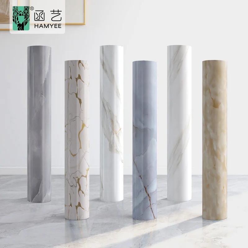 product high gloss marble self adhesive wallpaper vinyl foam roll foil marble wall tile stickers for wall decoration-59