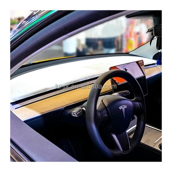 LURSK dashboard cover leather Tesla dashboard mat cover for Model 3 Model Y 2020 2021 2022