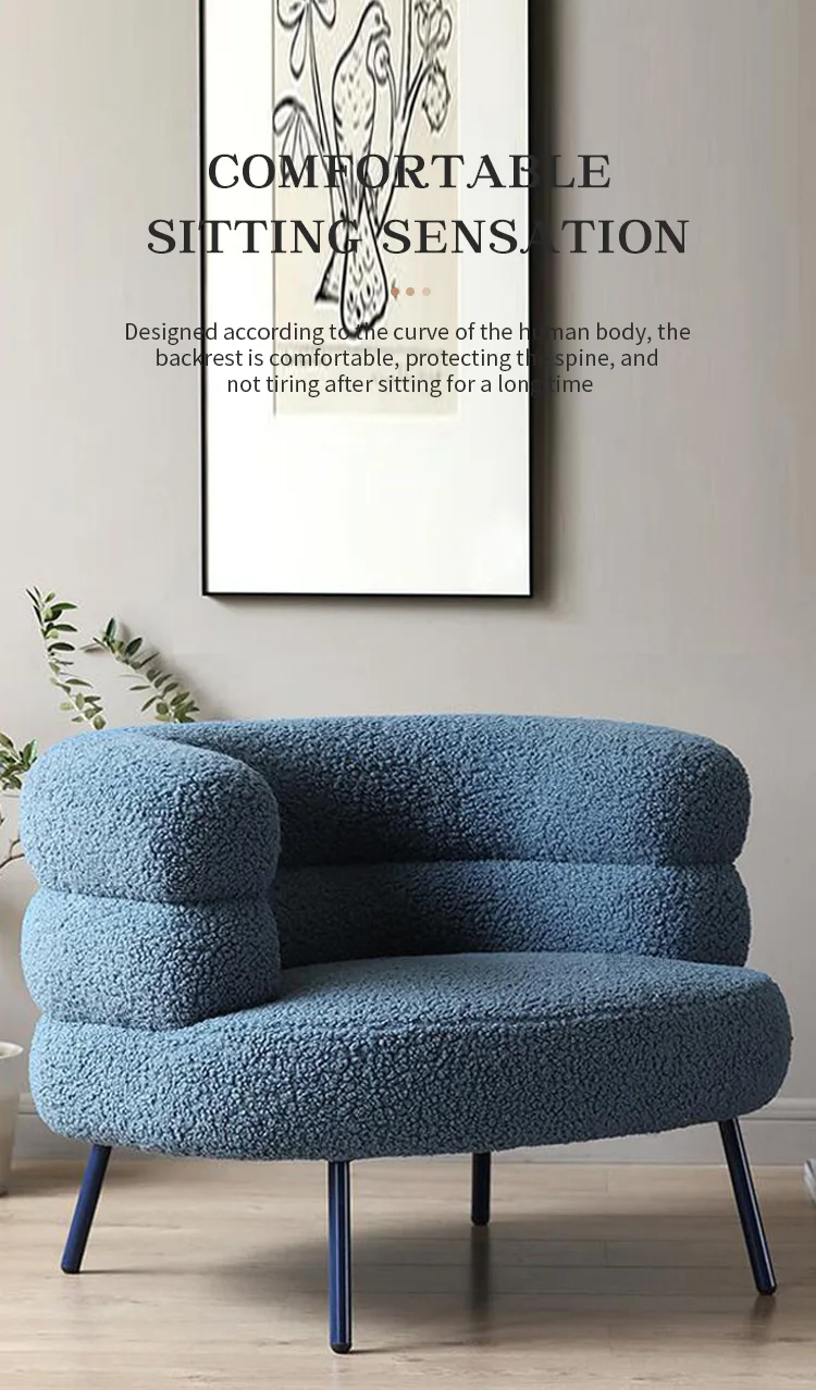 Modern Stylish Single Sofa Chair Velvet Lounge Vanity Barstool Soft and Durable Leisure Chair for Apartment Haf2056b2962843f7b31e8d7fc54a7810W