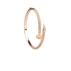 Ring Jewelry 2021 Trendy Single Line Set Cubic Zirconia Trendy Bangle And Ring Jewelry