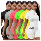 Set Romper Short 2021 Womens Jumpsuit Rompers Biker Short Set Outfit Women Bodycon 1 Piece Jumpsuit