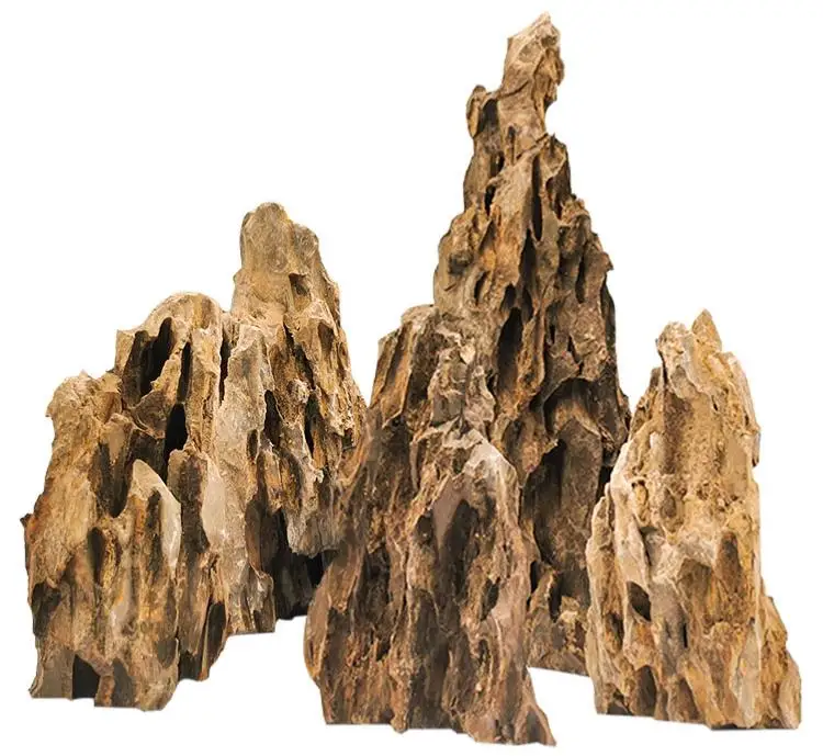 Aquarium Orange Artificial Stone Rock 10