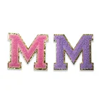 Patches Patches Sew Patch Wholesale Custom Logo Iron Sew On Chenille Letter Patches With Glitter