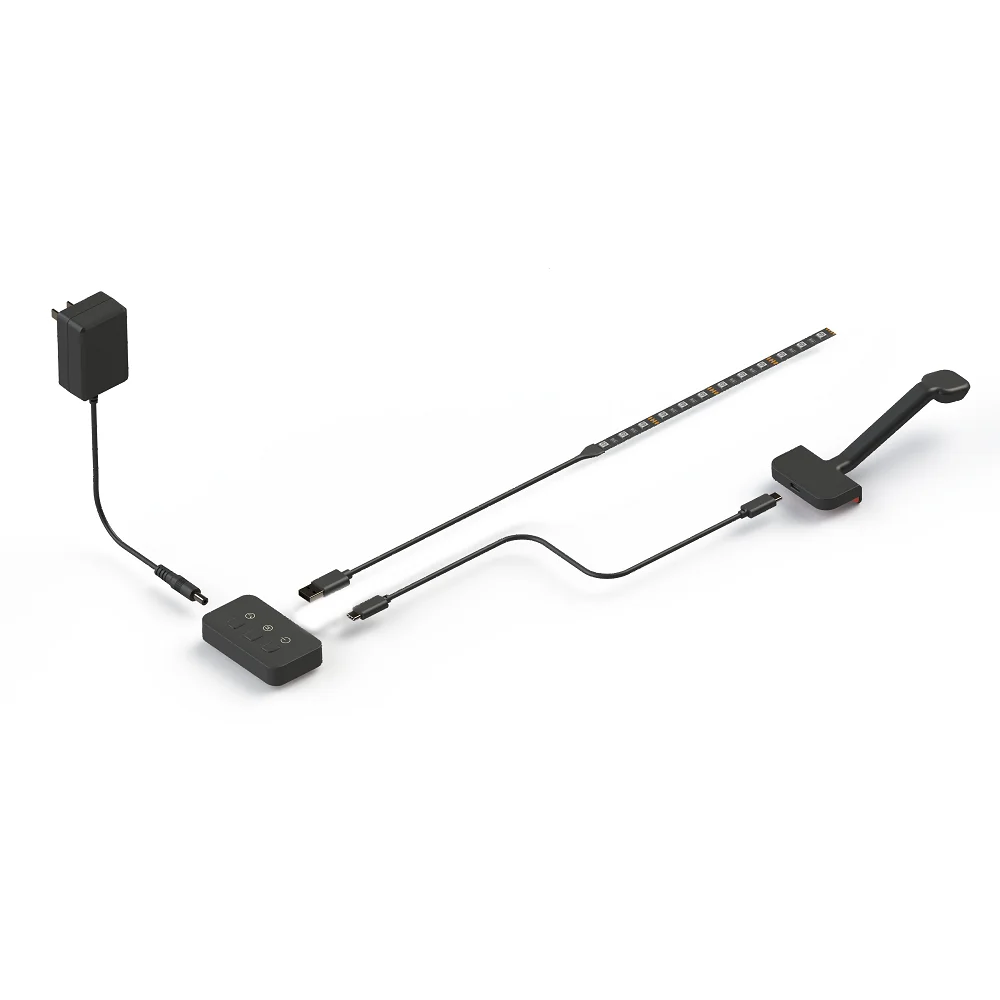 电视背光梦想彩色USB供电的发光二极管条形灯,带应用控制摄像头,用于游戏装饰