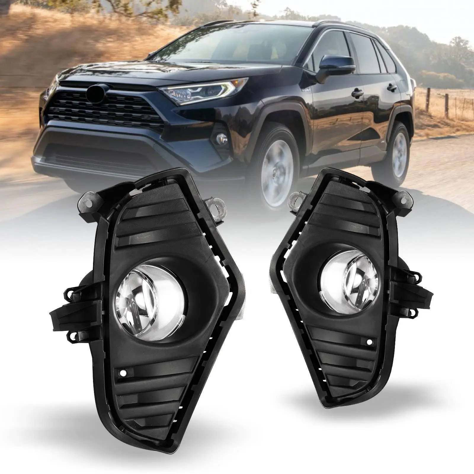 prodotto gruppo luci fendinebbia a led per toyota rav4 2019 2022 kit cablaggio copertura lampada di guida lampada diurna311-35