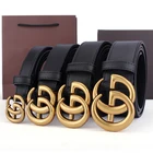 Belt Designer Genuine Leather Belt Black Fashion Alloy Luxury Buckle Simple Business Men's Belt