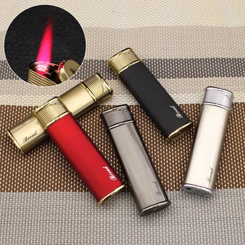 BD283  new windproof red flame lighter, metal inflatable cigarette lighter, wholesale of smoking accessories