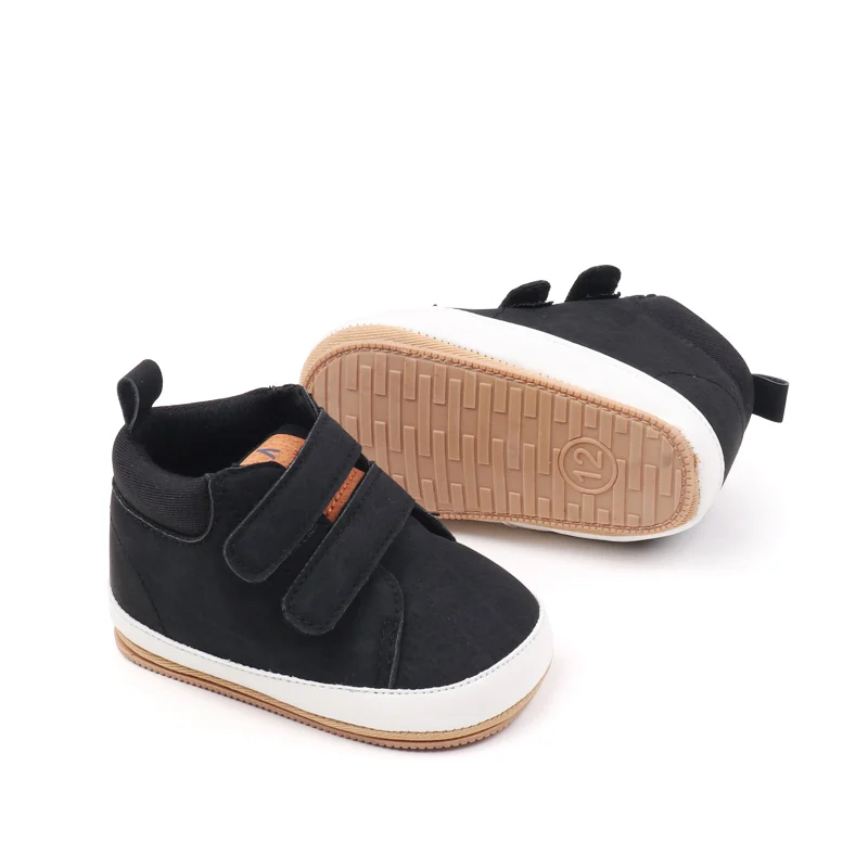 High Quality Soft TPR Outsole PU Unisex Baby Sport Shoes for Boys Spring Autumn Baby Toddler Shoes manufacture