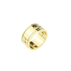 Cut Out Ring Vintage Stainless Steel Gold/Silver Plated Hiphop Multi Cut Out Swoosh Ring For Gift