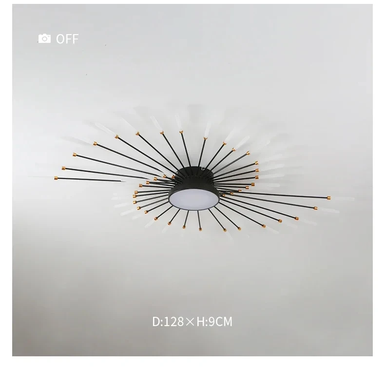 sustained high search volume Home Bedroom Living Room Modern Chandelier Pendant Indoor Lighting Acrylic Firework LED Ceiling Light 0