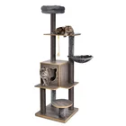 Wooden Petstar New Pet Luxury Modern Stylish Multi Level Wooden Cat Activity Tree