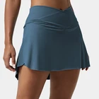 Dress Fashion Athletic Tennis Dress Custom Crossover Side Pocket 2 In 1 Tennis Skirts For Women