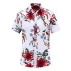 Shirts For Boys Short Shirt Men Casual Cotton Hawaiian Beach Floral Shirts For Boys Short Sleeve Flower Shirt