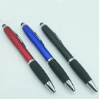 Up Pen Multi Functional Customized Laser Logo 3 In 1 LED Light Up Soft Touch Stylus Ballpoint Pen