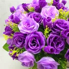 15 Heads Table Atificial Flowers Decorative Artificial Rose For Living Room