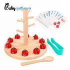 Education 2021 Wooden Apple Tree Math Learning Toy Early Children Education Puzzle For Kids Z12079E