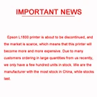 Yuxunda L1800 T-shirt PET Film Printier Impresora DTF
