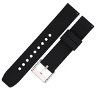 Silicone Watch Silicon Curved End Strap Logo Print Curved End Quick Release Silicone Rubber Watch Straps