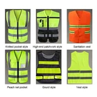 Customize Polyester Windproof Flashing Colorful Outdoor Running Work Men Security Reflective Safety Vest//