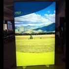 textile led backlit trade show display floor stand light box