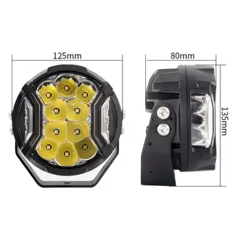 Off-road super bright round spotlight 2025 new front bumper fog light driving light suitable for RZR ATV UTV accessories light