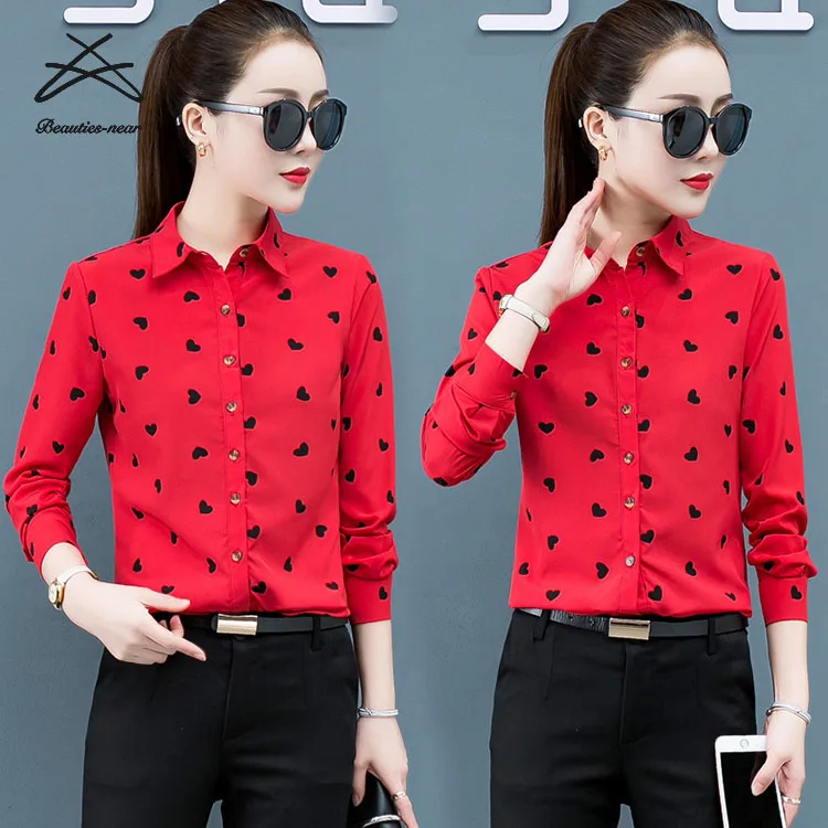 Fashion Blouses Shirt-Blouses Markwald Shirt Blouse red business style 