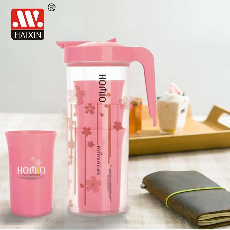 HaiXing high quality factory price in alibaba supplier food grade plastic water kettle pitcher water jug for houseware