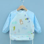 Baby Bibs Soft Cotton Waterproof Infant Pretty Printed Baby Overclothes For Eating