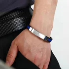 Jewelry Multi-color Silicone Wristbands Classic Customized Jewelry Men Women Stainless Steel Bracelet