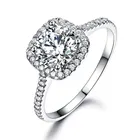 Topaz 925 Wholesale European And American Popular Blue Topaz 925 Sterling Silver Square Women's Ring