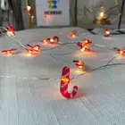 Led Lights Christmas WIDEROAD Cane Shape Warm White LED Sliver Wire Fairy String Lights For Christmas