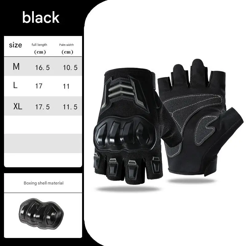 Men's Summer Half-Finger Racing Gloves Breathable Motorcycle Accessories Anti-Fall Non-Slip Wear-Resistant for Riding