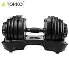Gym TOPKO Hot Selling Gym Fitness Equipment 40kg 50kg 60kg Dumbbells Ajustable Dumbbel Pounds Set 1 Piece