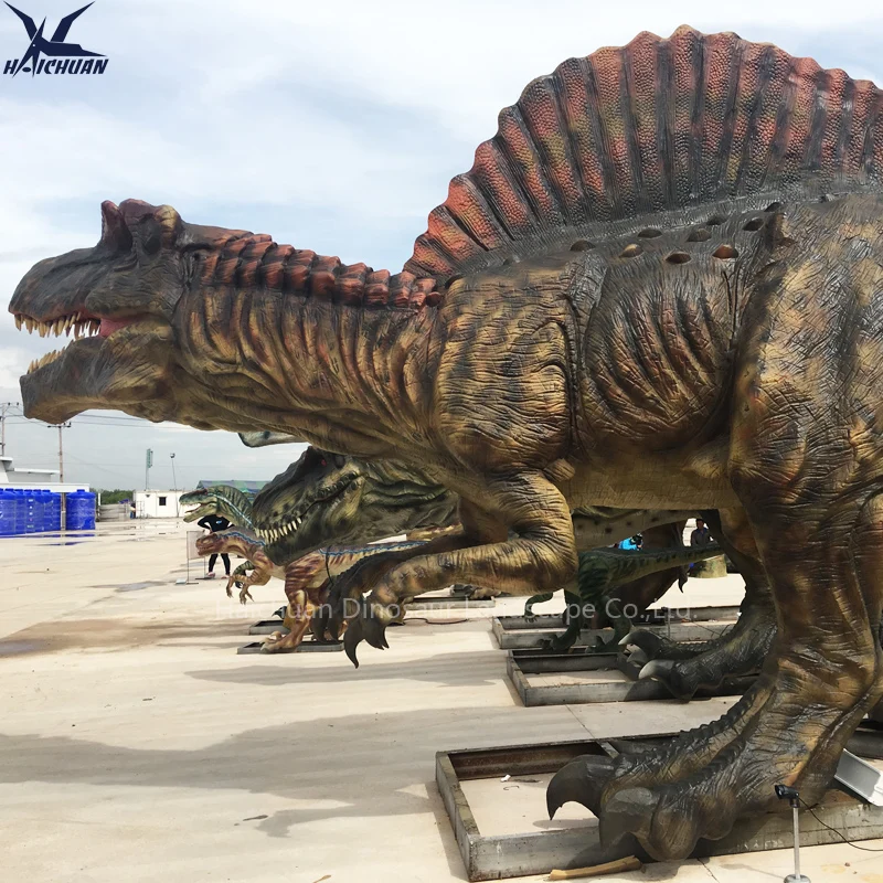 product giant life size robotic spinosaurus dinosaur animatronics halloween for jurassic world park sculpture for home decoration854-1