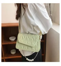wholesales factory oem New Fashion Pearl Chain Bags Ladies Small Messenger Handbags Luxury Purses Popular Hand bags For Women