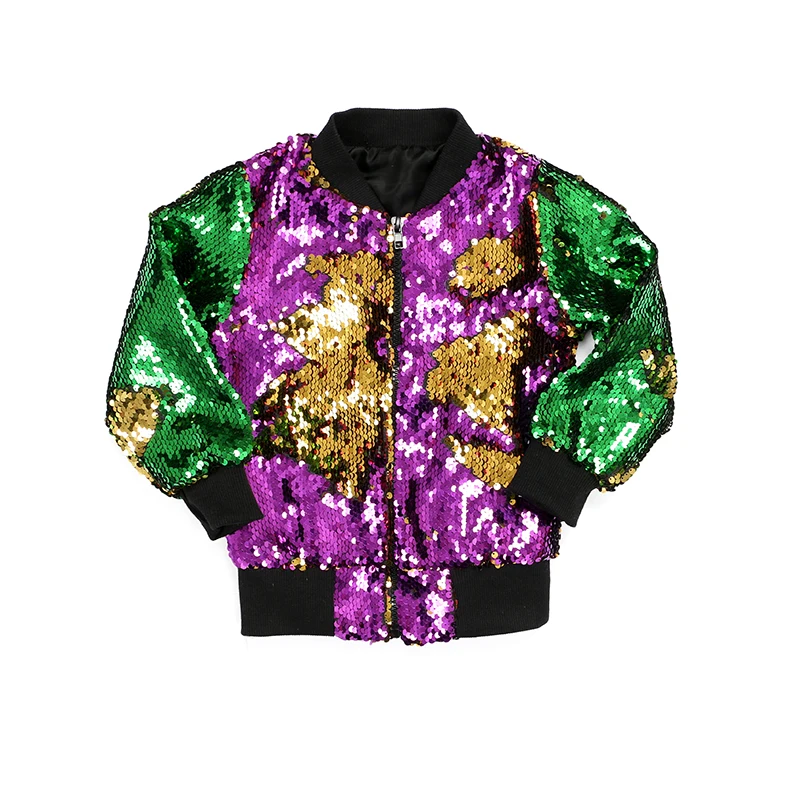 purple green and gold sequin jacket