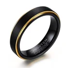 Ring Rings Men's Rings For Men Brushed Tungsten Steel Black Color Ring Wholesale Rings For Men