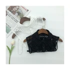 Women's Collar New Detachable Women's Shirt Collar Lace Chiffon Material Nail Bead Collar
