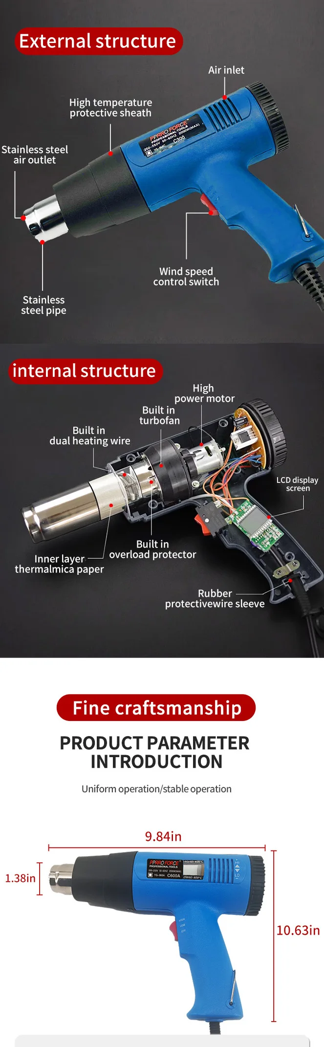 Air Blower, 220V, C0996, 2000W - detail 8
