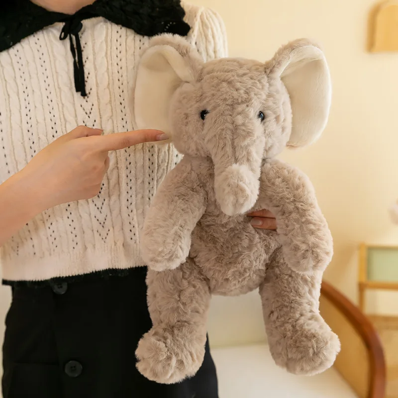 Cartoon soft elephant plush toy Soft elephant doll stuffed animal plush toy children's comfort gift elephant decoration doll