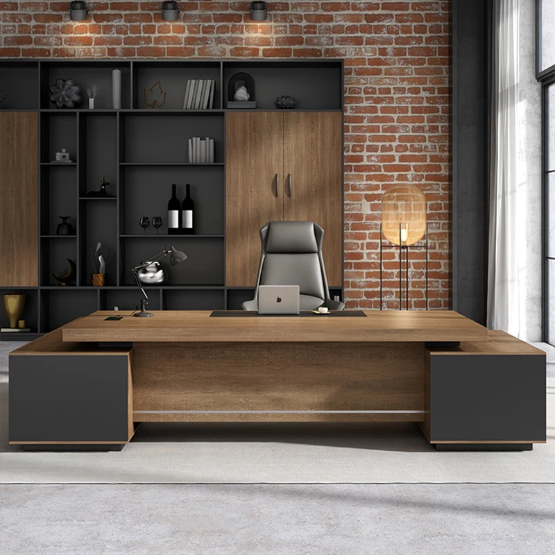 Luxury modern ceo  l shape executive desk boss office desk  high tech office furniture manager desk