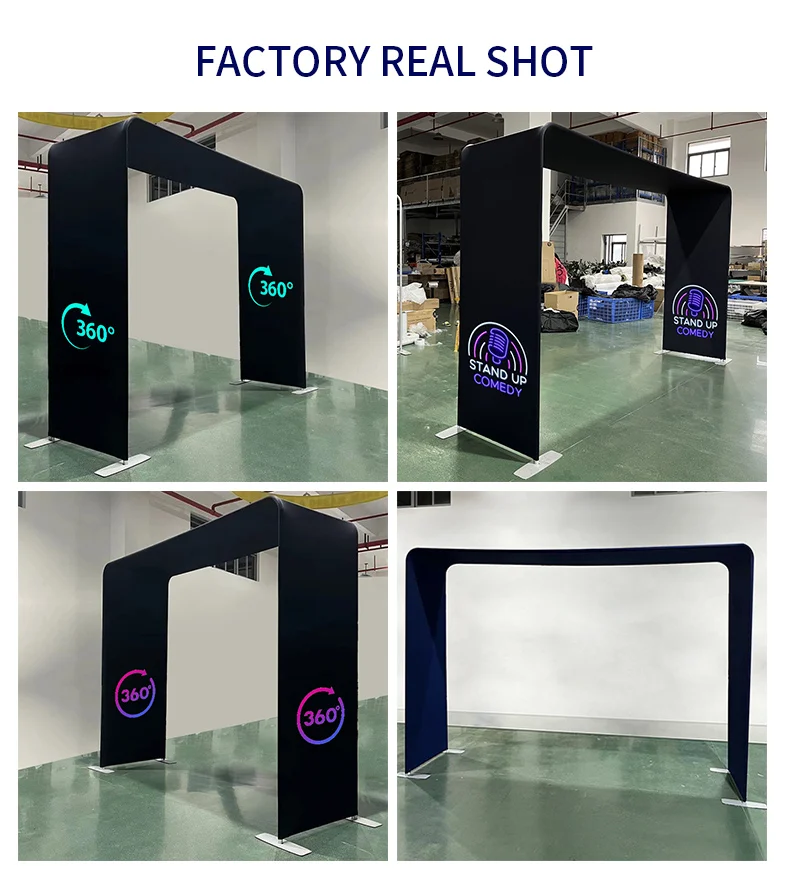 360 Photo Booth Enclosure Photobooth Backdrop with LED Light Tubes and Personalized Logo for Wedding and Christmas Parties Haf85d9b196d34e22926f84b83ef05877D