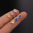 Studs Stud Earrings Fashion Gold Plated Earring Jewelry Zircon 925 Sterling Silver Studs Earrings Women