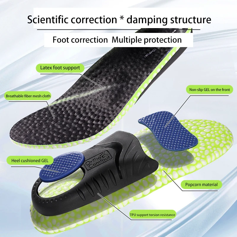 PU Gel Popcorn Orthopedic Arch Support Insole Collapsed Arch Orthopaedic Correct Valgus Pedis Pronation Orthotic Inserts PU Gel Popcorn Orthopedic Arch Support Insole Collapsed Arch Orthopaedic Correct Valgus Pedis Pronation Orthotic Inserts