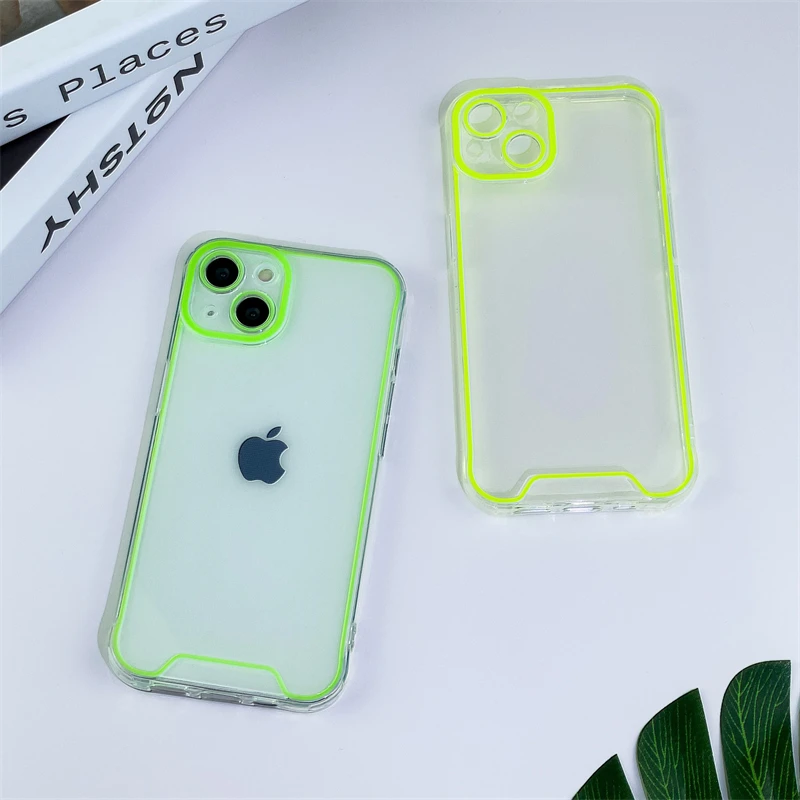 Beautiful Night Glow Cover Back Luminous Transparent Phone Case for iPhone